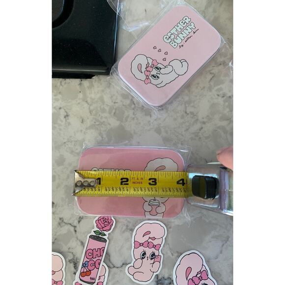 NIB Esther Bunny Tin Box with Stickers - Picture 4 of 4